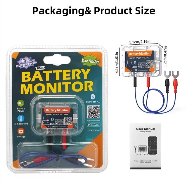 Wireless Battery Tester Load Analyzer 12V Cranking Charging Test For IOS Android