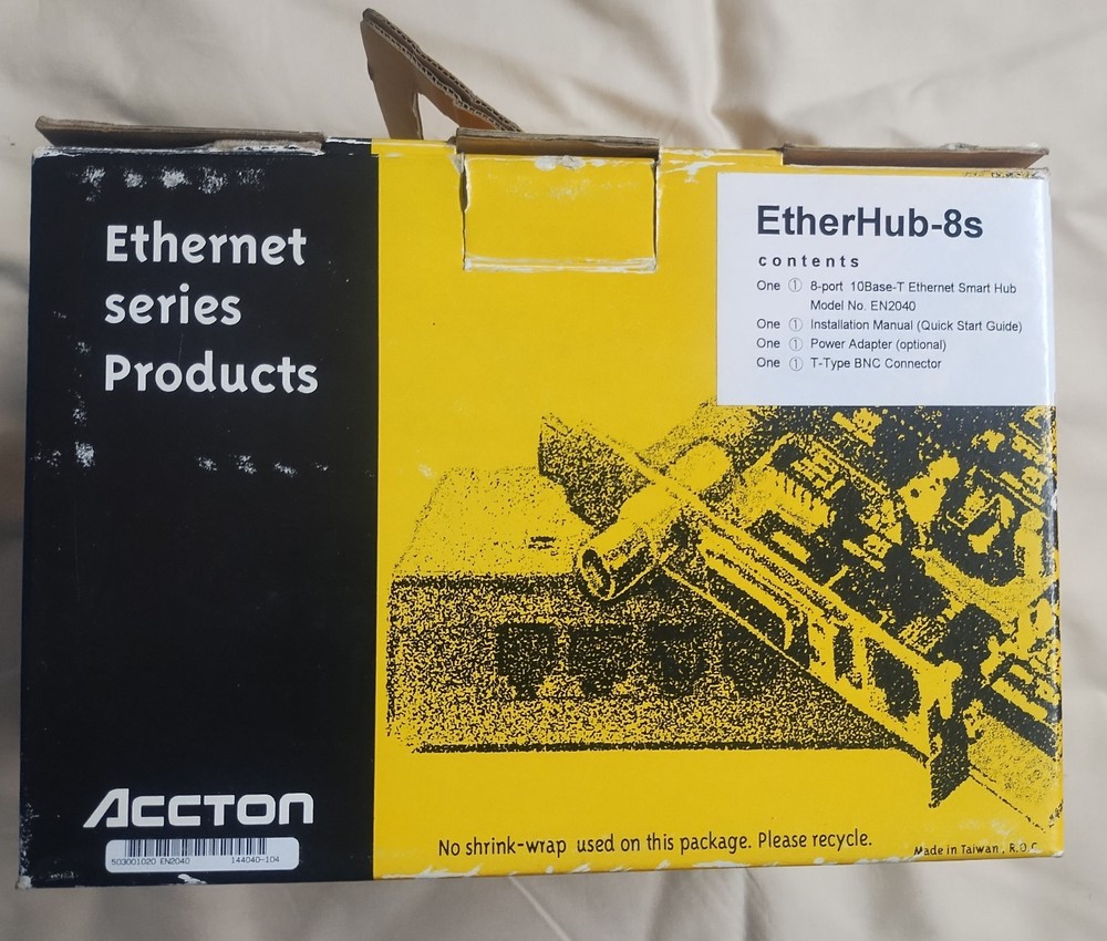 Vintage Accton EtherHub-8s EN2040 Never Used Open Box