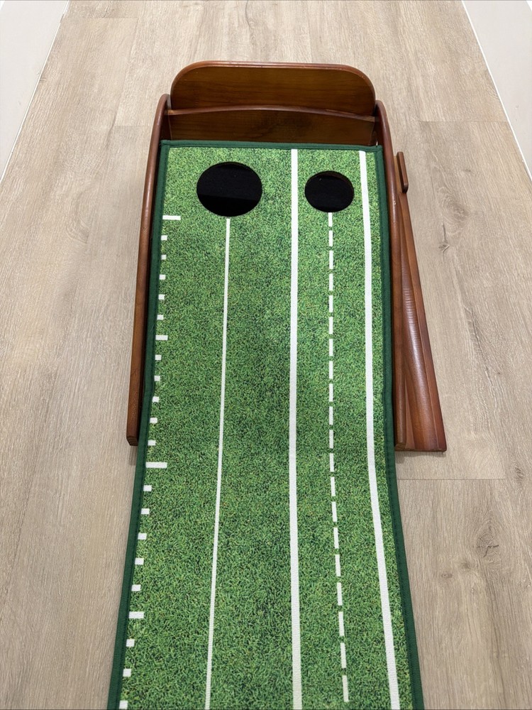 Perfect Practice Golf Putting Mat - Wood 9’