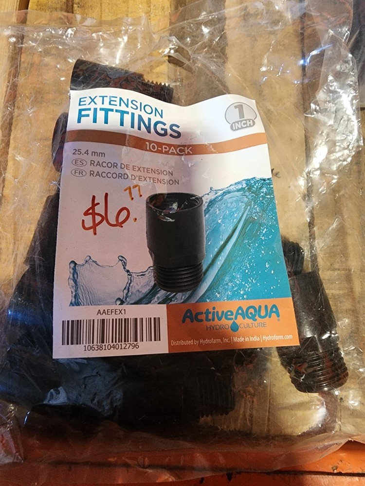 Active Aqua Extension Fitting, 1", pack of 10 AAEFEX1