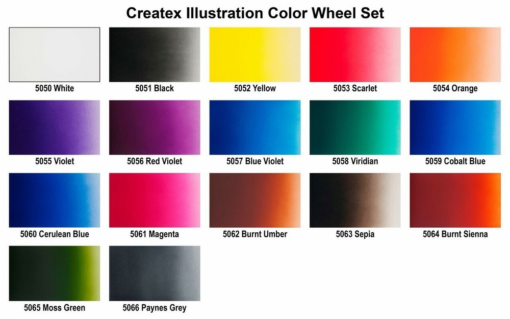 Createx Illustration Colors Wheel Set 1oz.