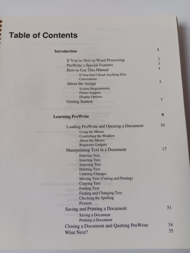 Amiga Pro Write Advanced Word Processor Manual & Supplement New Horizons