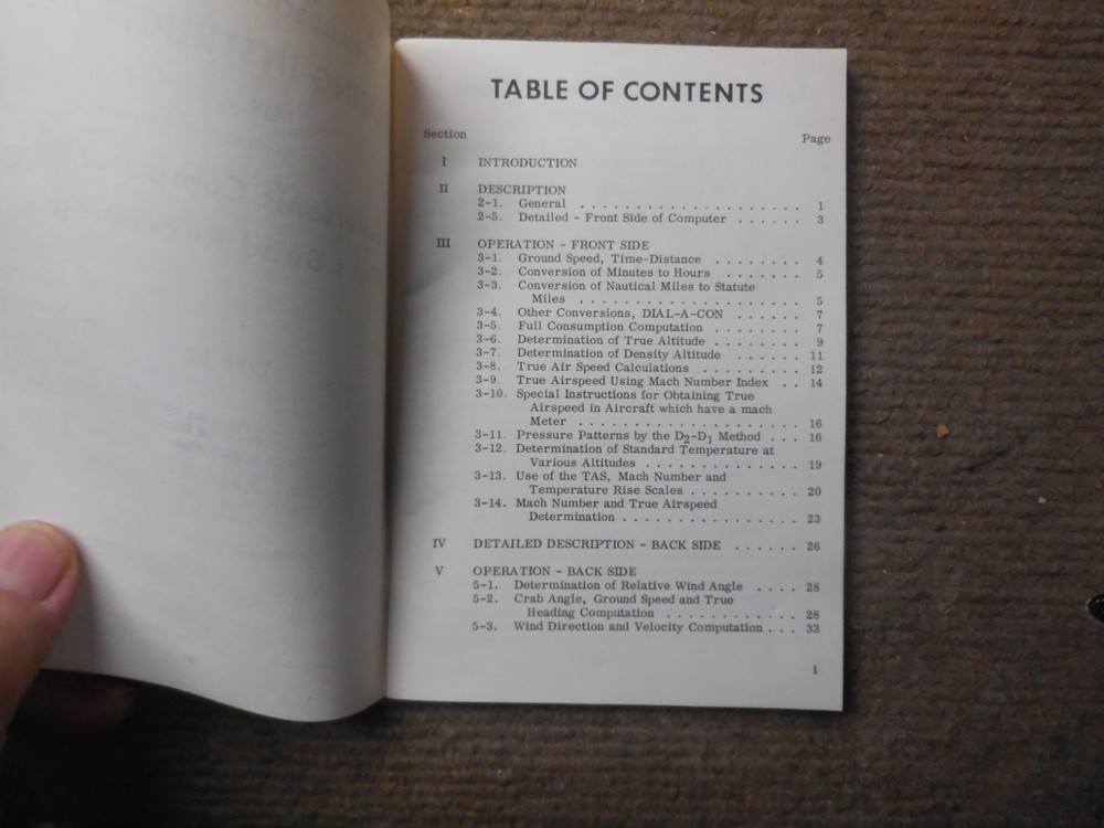 1970 Vietnam War OPERATING INSTRUCTIONS FOR SUPERSONIC COMPUTER Dead Reckoning