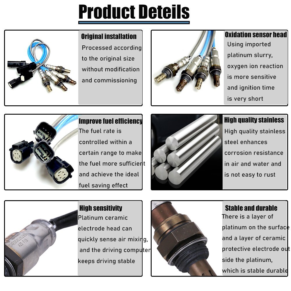 3.5L 4Pcs Up&Downstream Oxygen Sensor For Ford Edge 2011-2014 Explorer 2011-2012