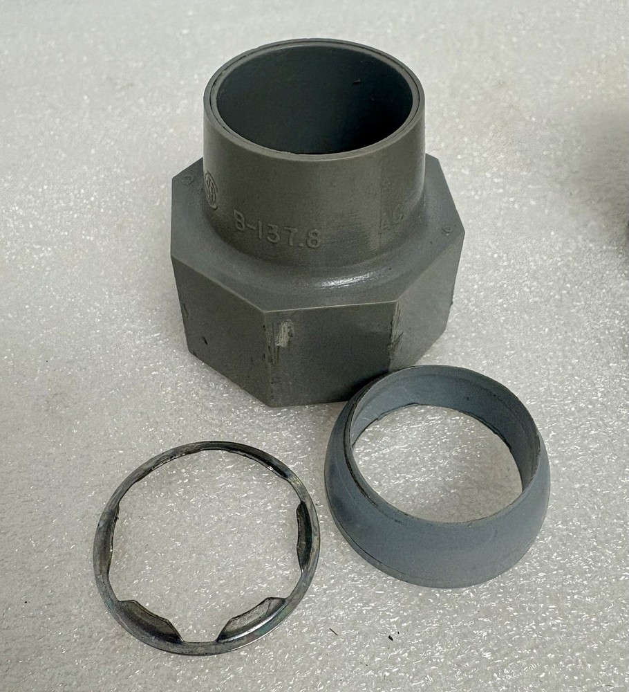 Kinetico Connector Compression Rings Cones Nuts. 1” Thread Size. 3/4” Nominal.