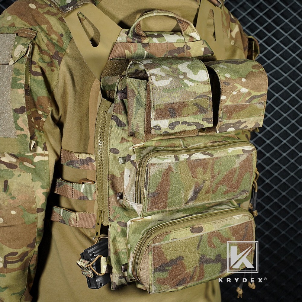KRYDEX Tactical V2.0 Zip-on Panel Combat Zip Pack for CPC / JPC2.0 Vest MC Camo