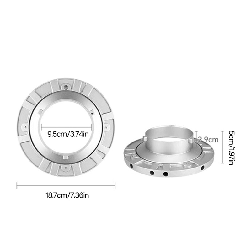 Sturdy Lightweight Bowen Mount for Flashes Frequent Light Modifications