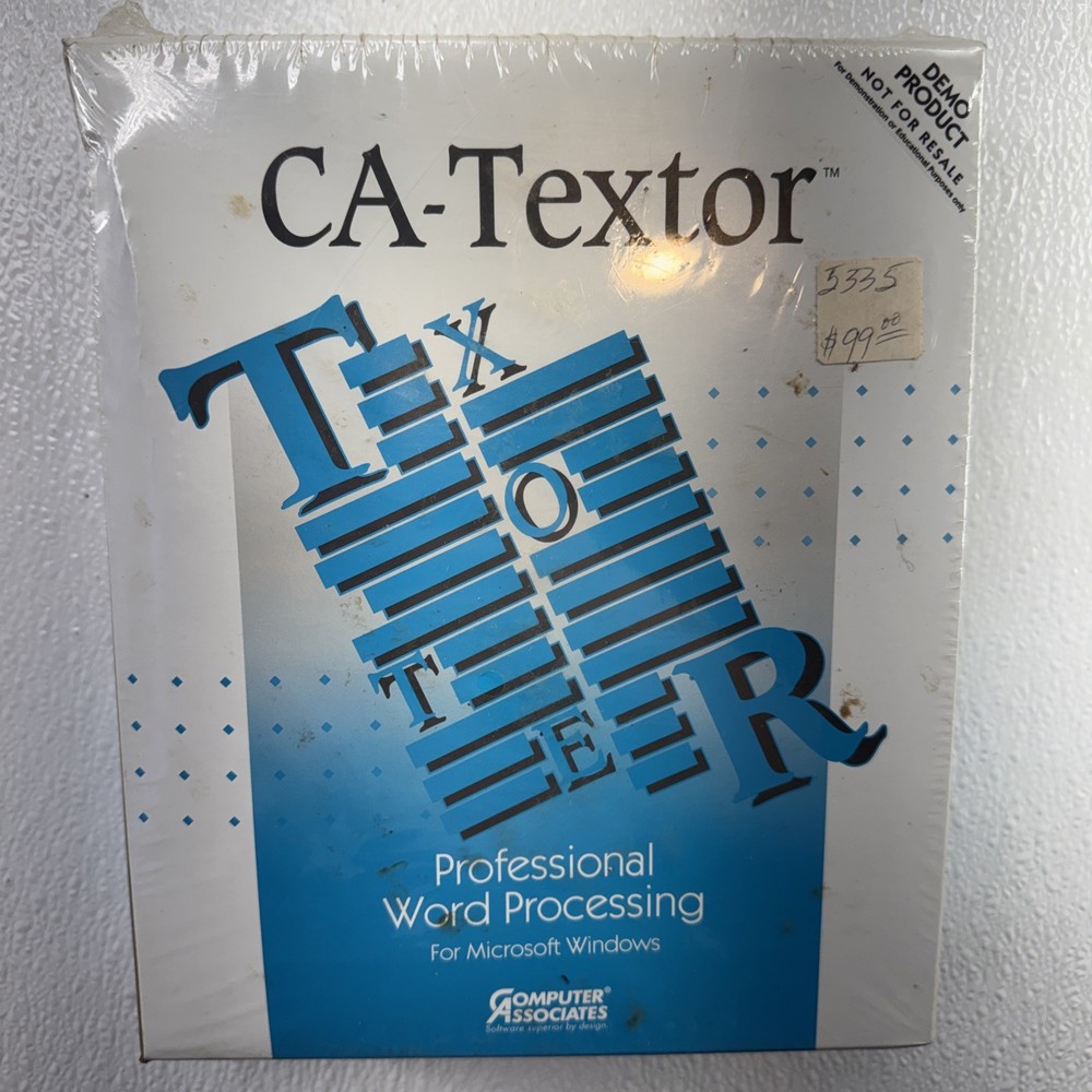 CA-Textor Professional Word Processing DEMO VERSION Computer Associates