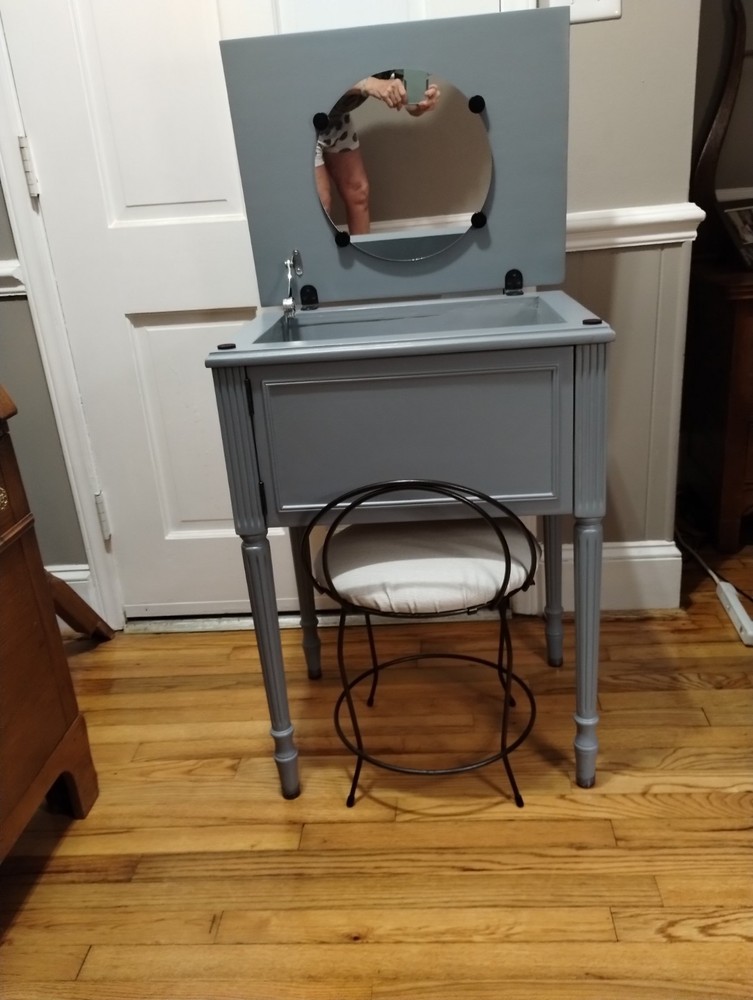 Antique Sewing Machine Cabinet/Makeup Vanity