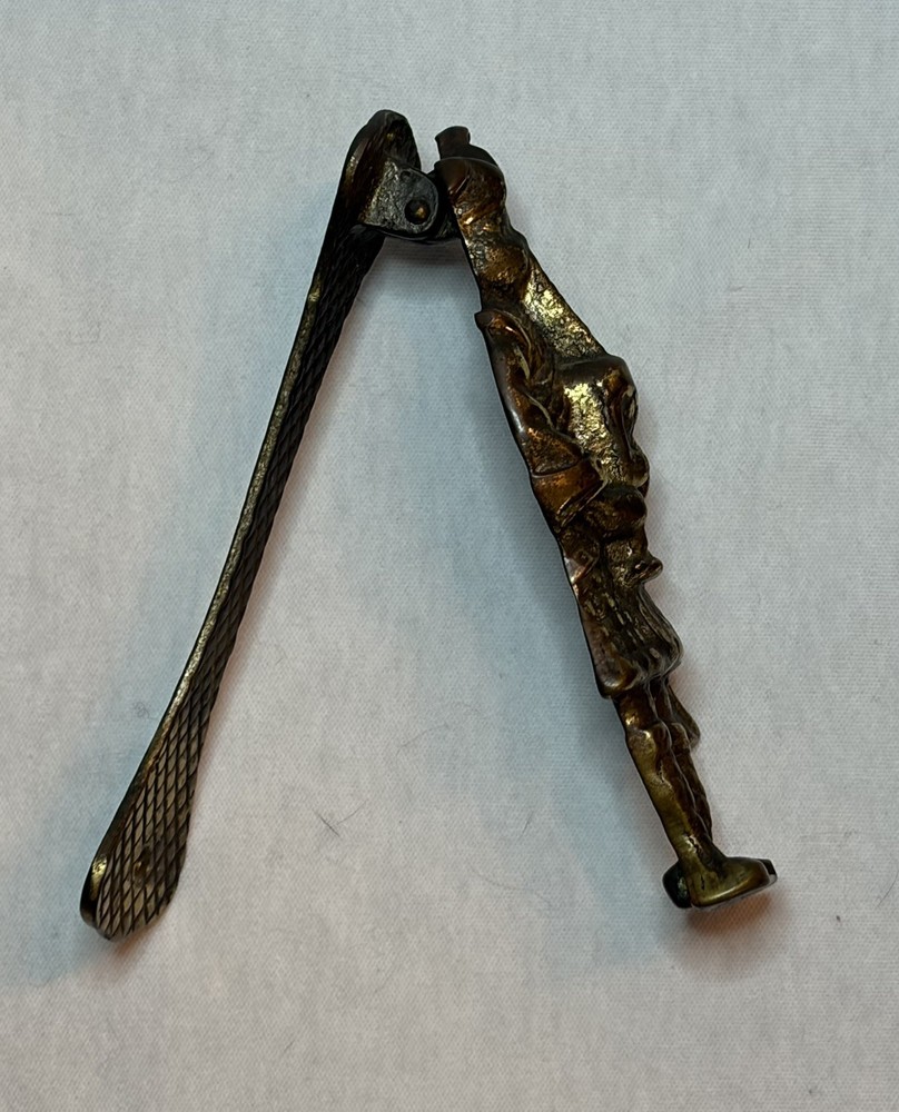 Vintage Style Solid Brass Door Knocker ''Scottish Bagpiper'' Pre-Owned