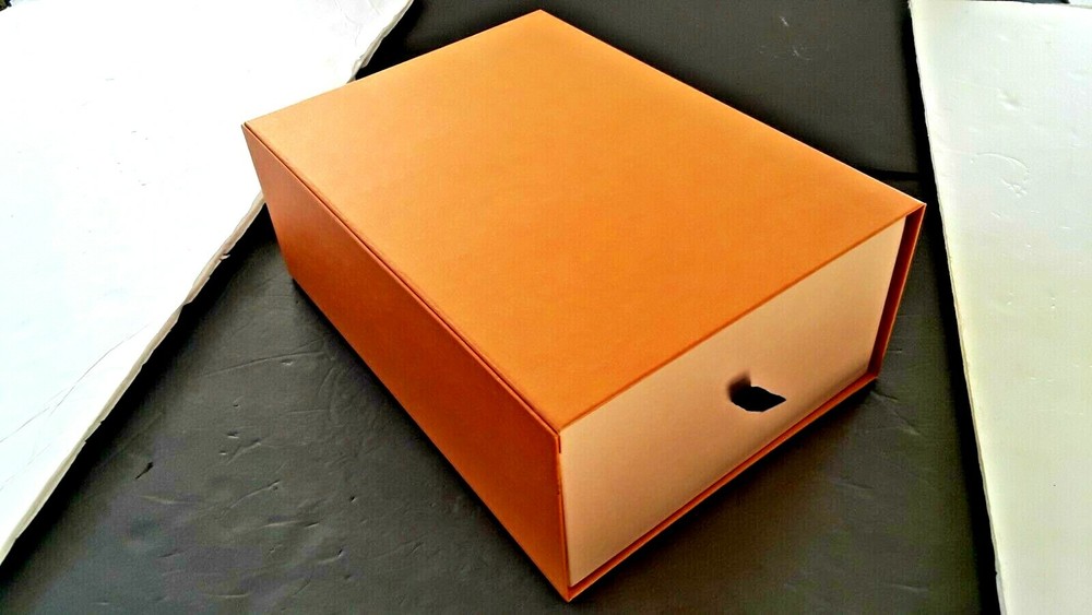 LOUIS VUITTON EMPTY GIFT BOX / LOUIS VUITTON AUTHENTIC ORANGE GIFT BOX FOLDABLE