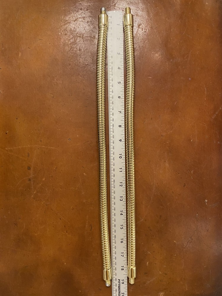 19 Inch Brass Plated Gooseneck with 1/8 IPS Threading