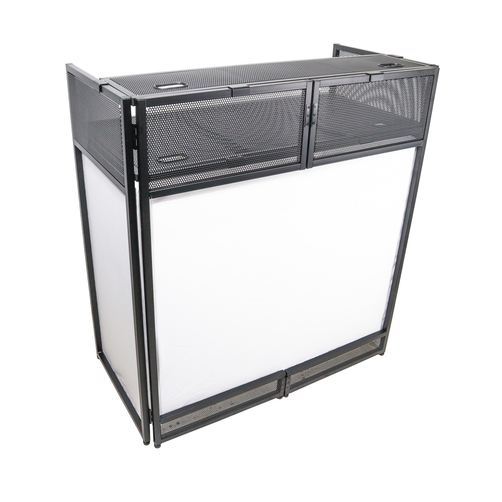 ProX XF-VISTA BL MK2 DJ Facade Table Station White & Black Scrims and Padded Bag