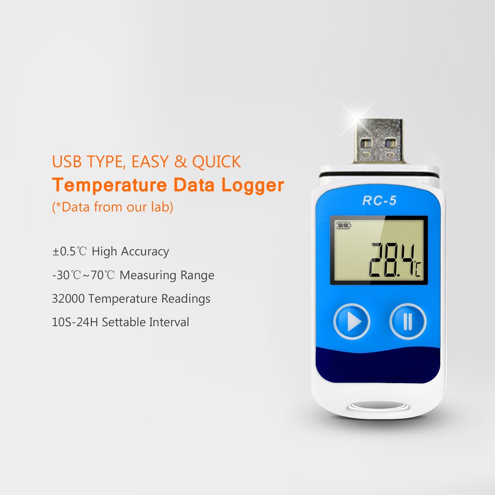 -5 Data Logger High Accuracy USB Data Recorder 32000 D4O2