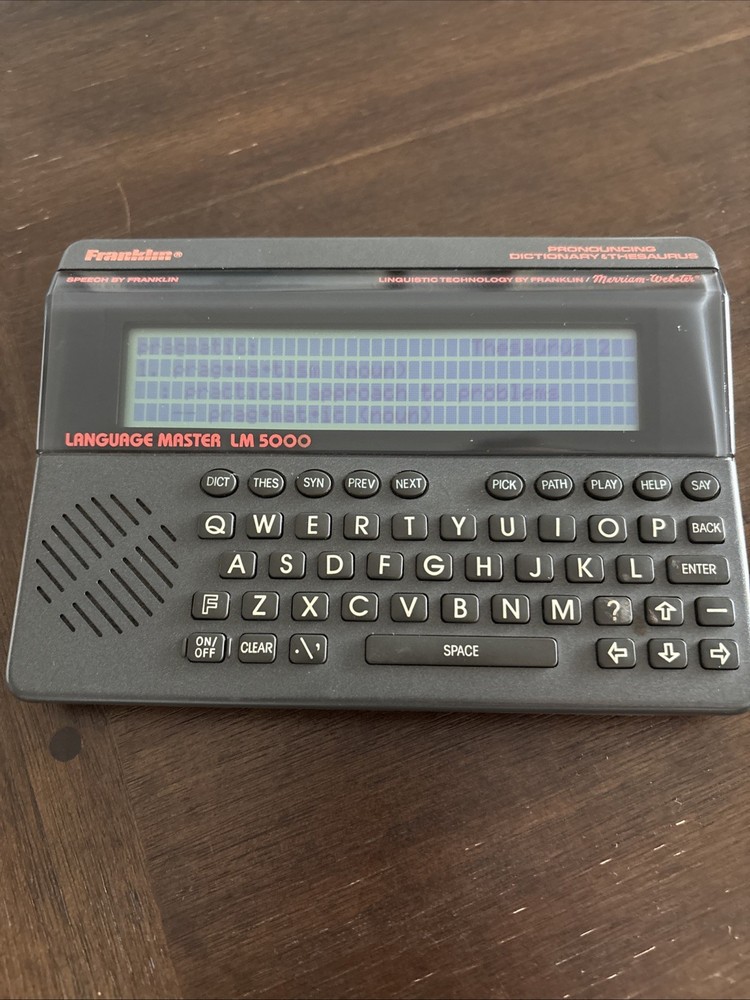 Franklin Language Master Lm 5000 Pronouncing Dictionary & Thesaurus