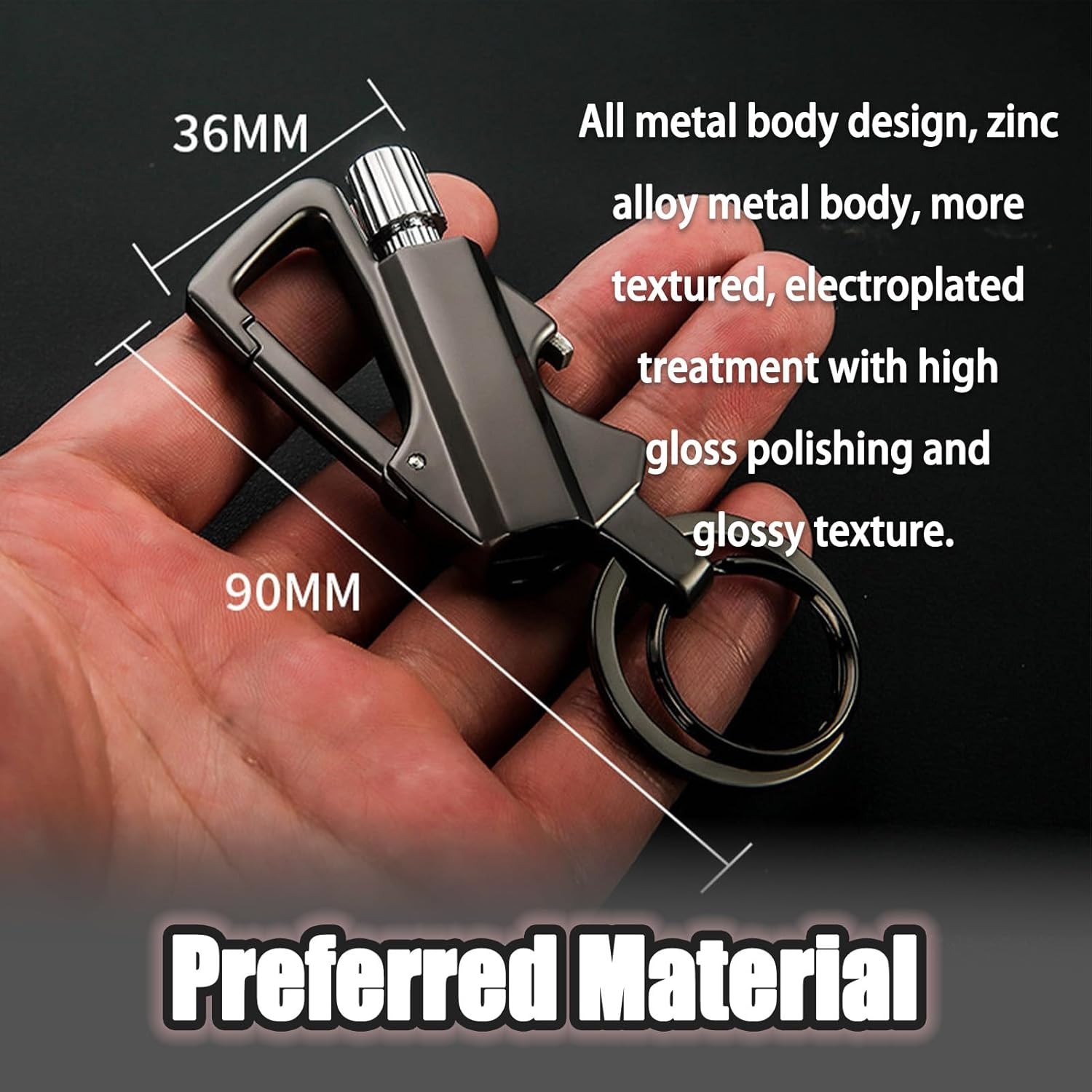 1-3Pack Permanent Match Infinity Lighter with Multitool Keychain Bottle Opener