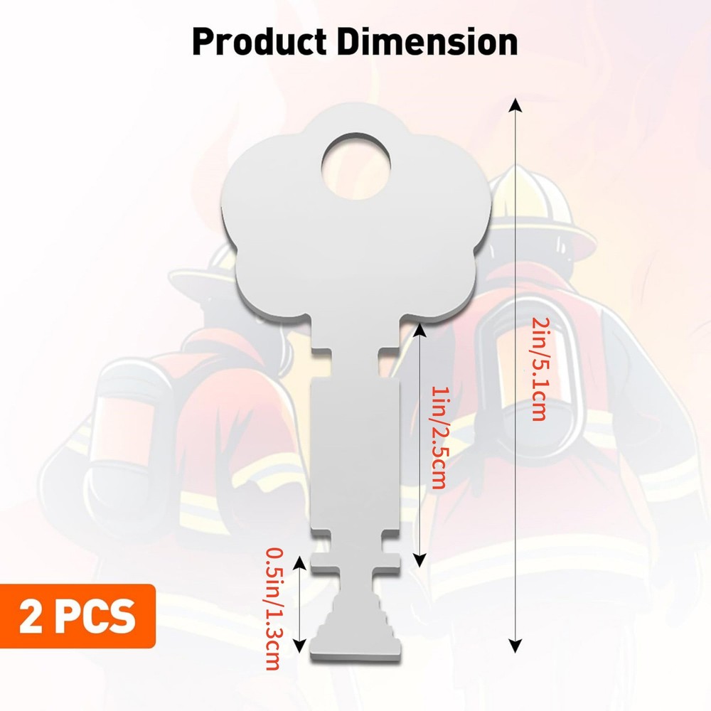 2 Pack Fire Alarm Box Key Replacement For Gamewell And Elevator Fire Master
