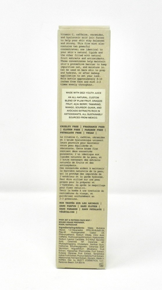 Dezi Skin Dew Me Over Prep Set & Refresh Face Mist 4 fl oz 2 Pack