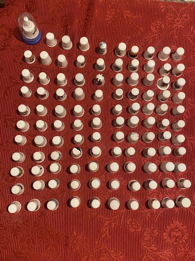 210 Various Design Bone China Thimbles Collection