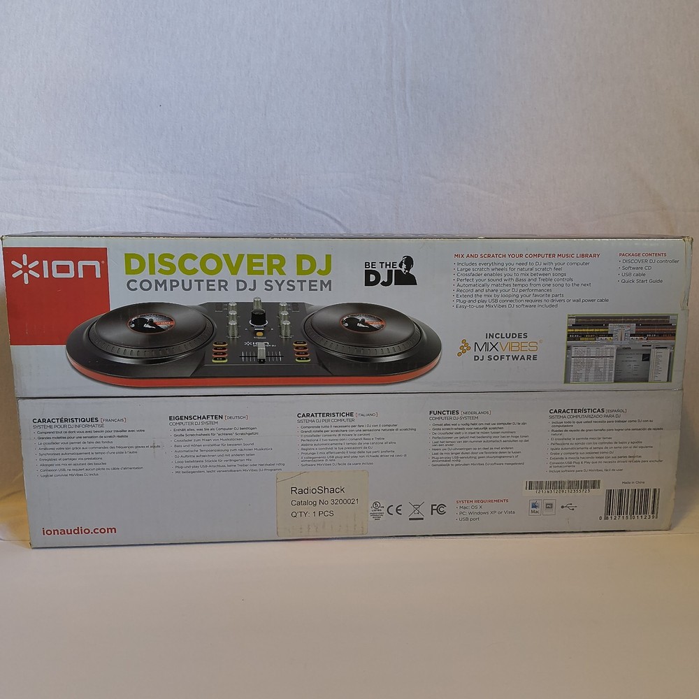 Ion Discover DJ Computer DJ System discovery pc mac usb .