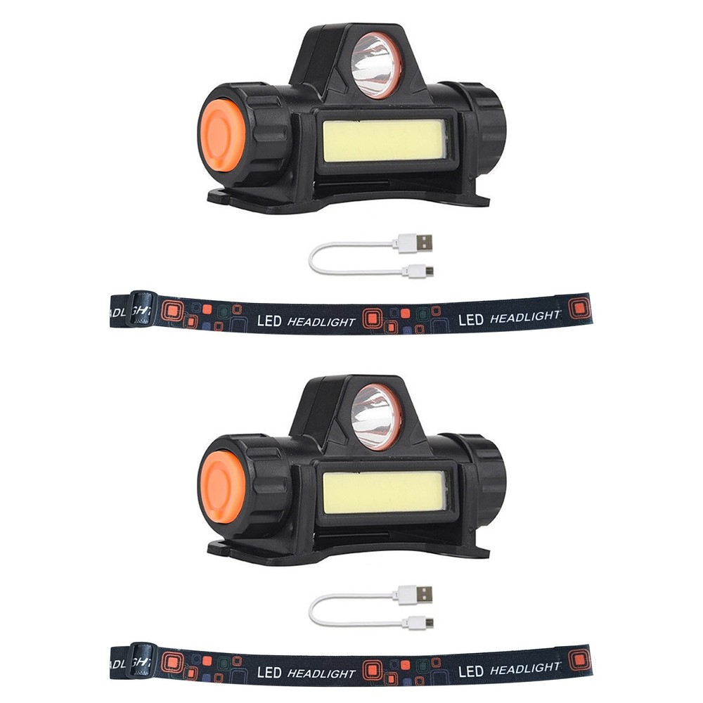Portable Automatic Dimming Headlight For Welding Helmet USB Charging 2-Pack