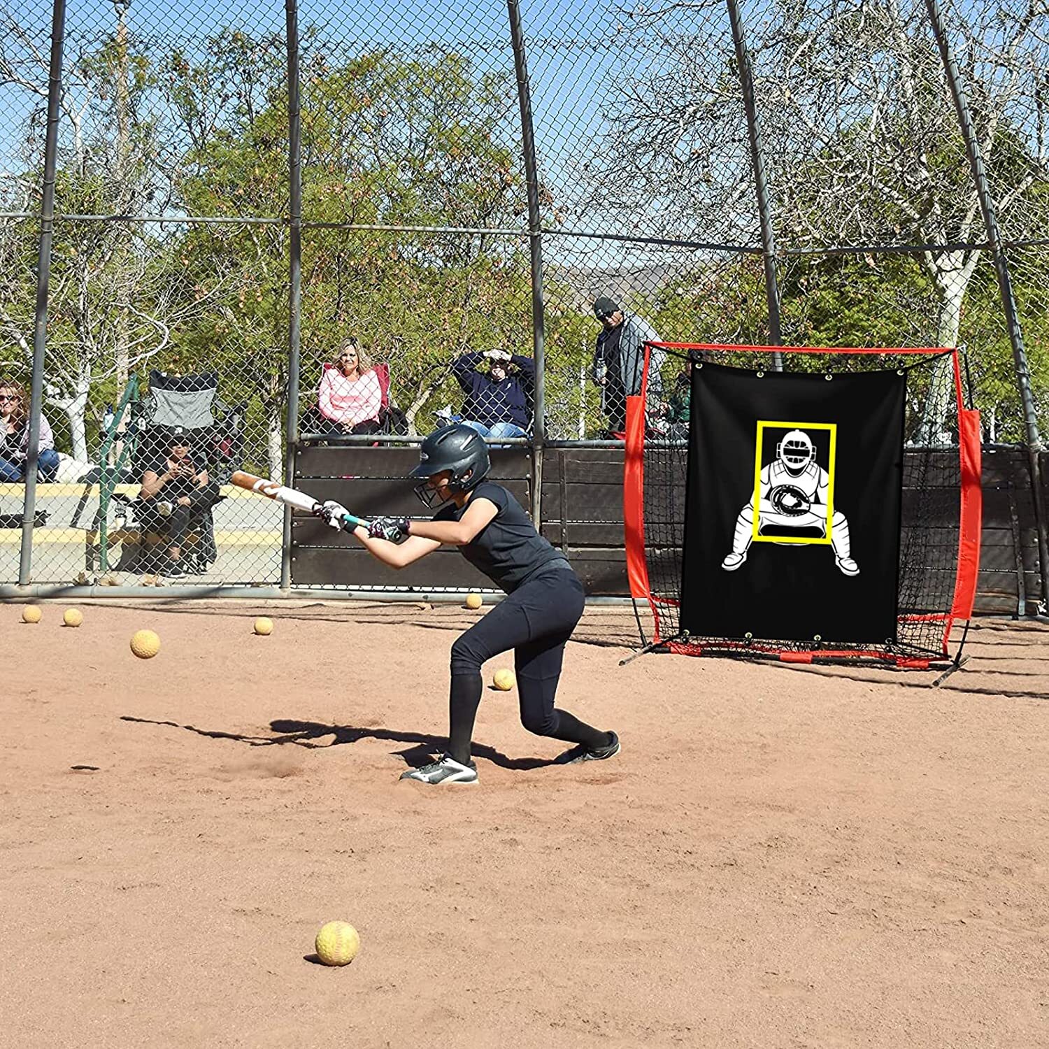 4ftx 6ft Backstop Net for Foot Baseball Softball Pitcher Training Aid Practice