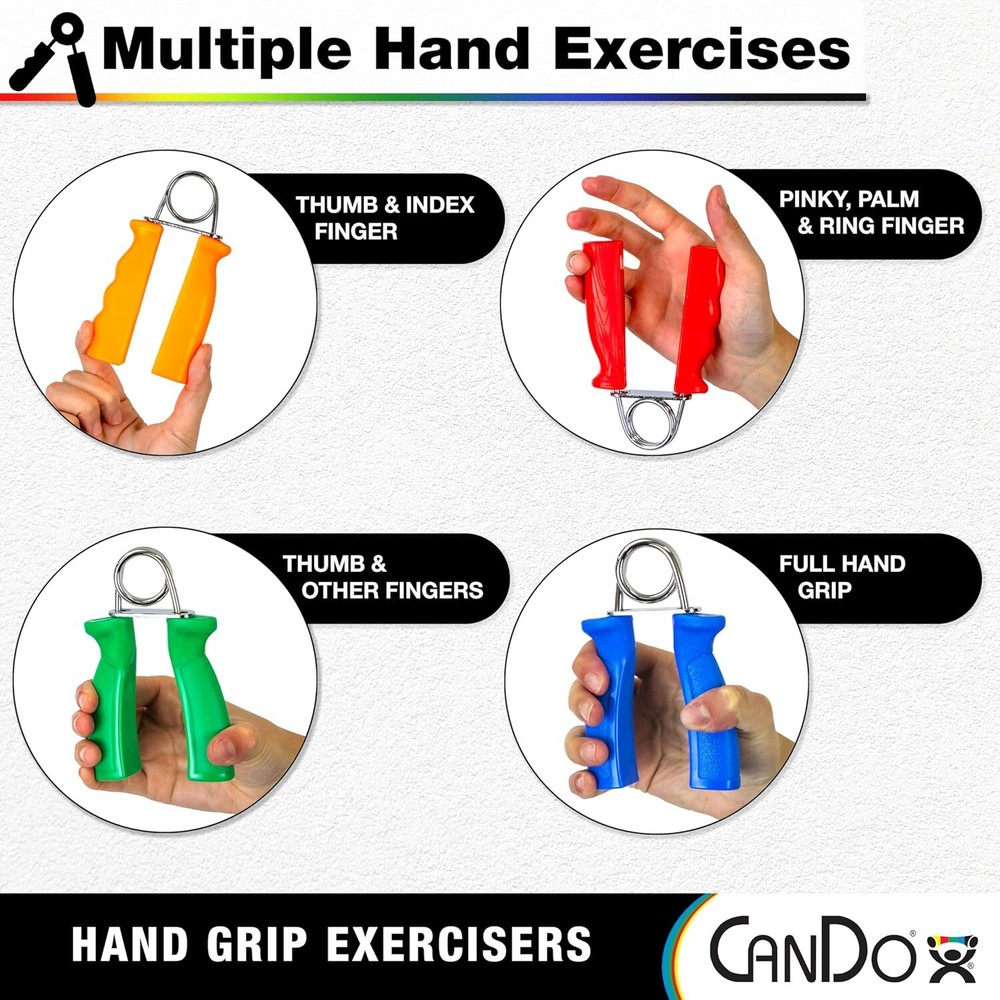 CanDo Ergonomic Hand Grip 48 lbs / Black, Black: X-Difficult