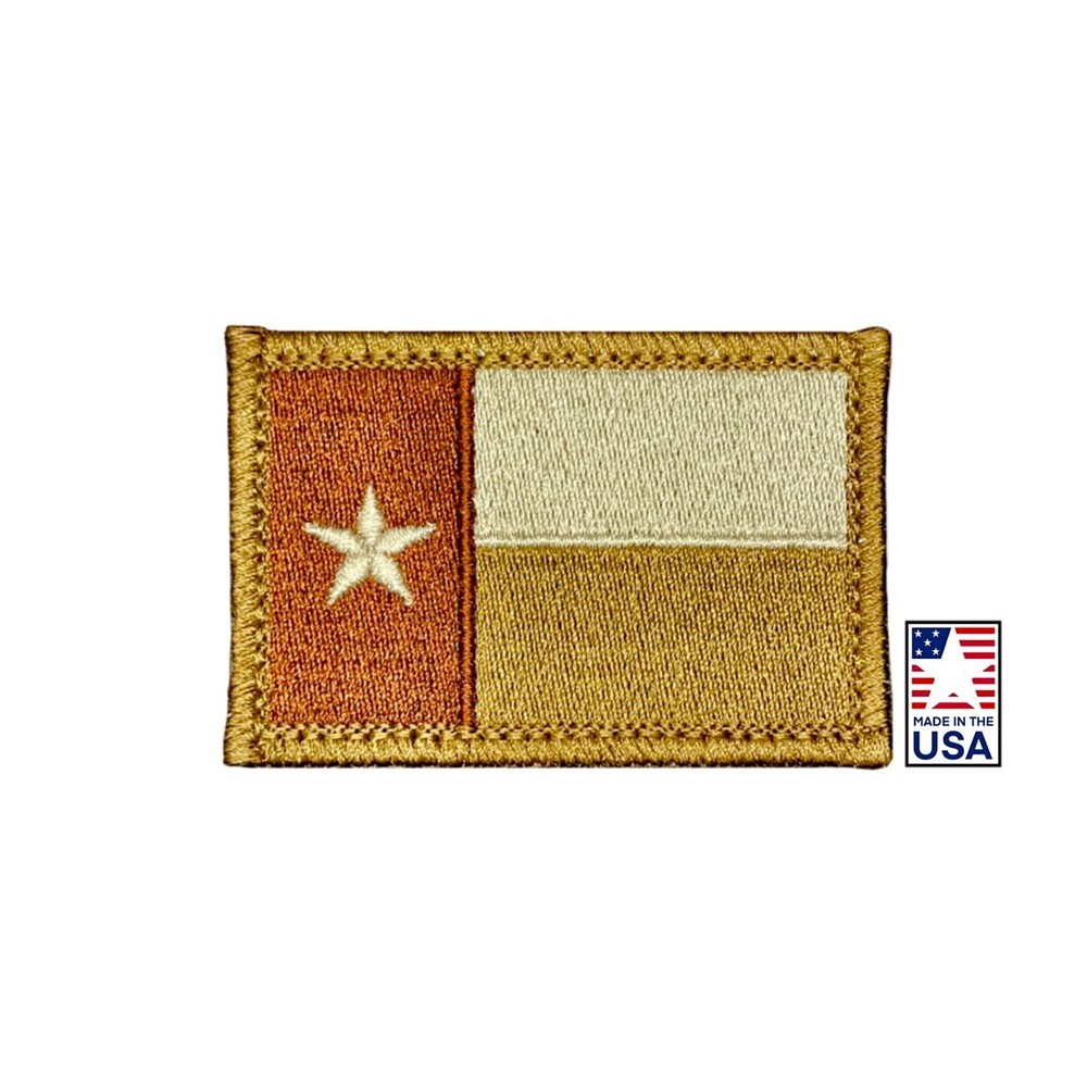 TEXAS FLAG PATCH HOOK BACKING VARIOUS COLORS MADE IN USA