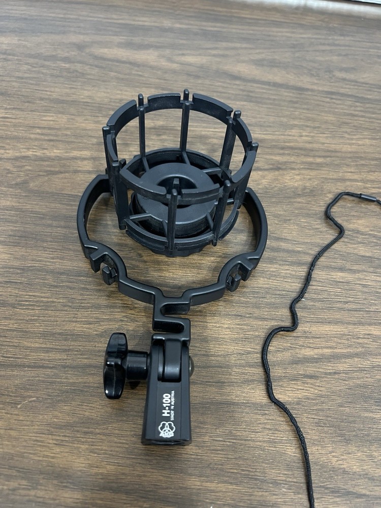 AKG H-100 Microphone Shock Mount Holder Black Plastic for Microphone
