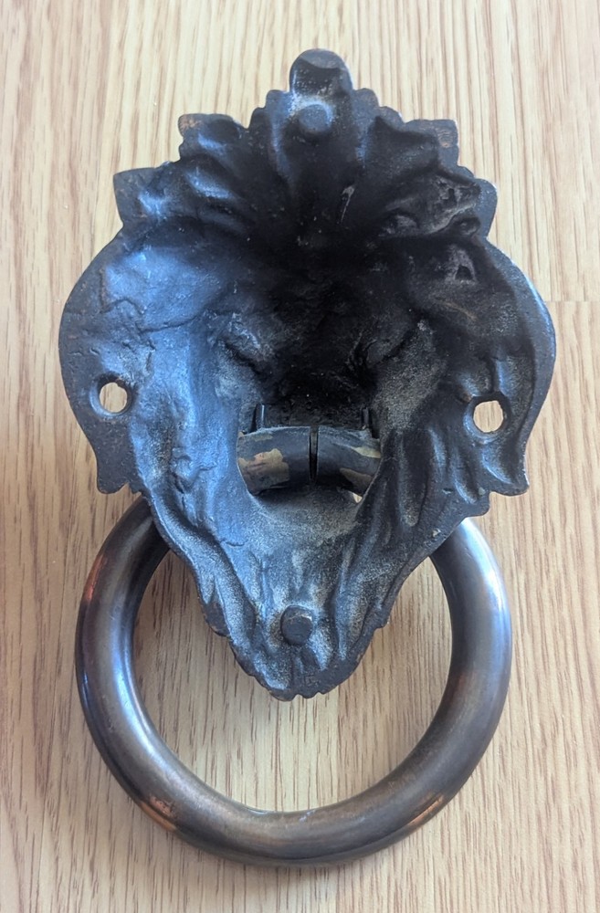 Brass Lion Drawer Pull Ring Door Knocker Vintage