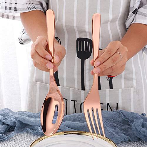 Silver Long Handle Serving Set Stainless Spoon Fork Slotted Spoon 3 PCS