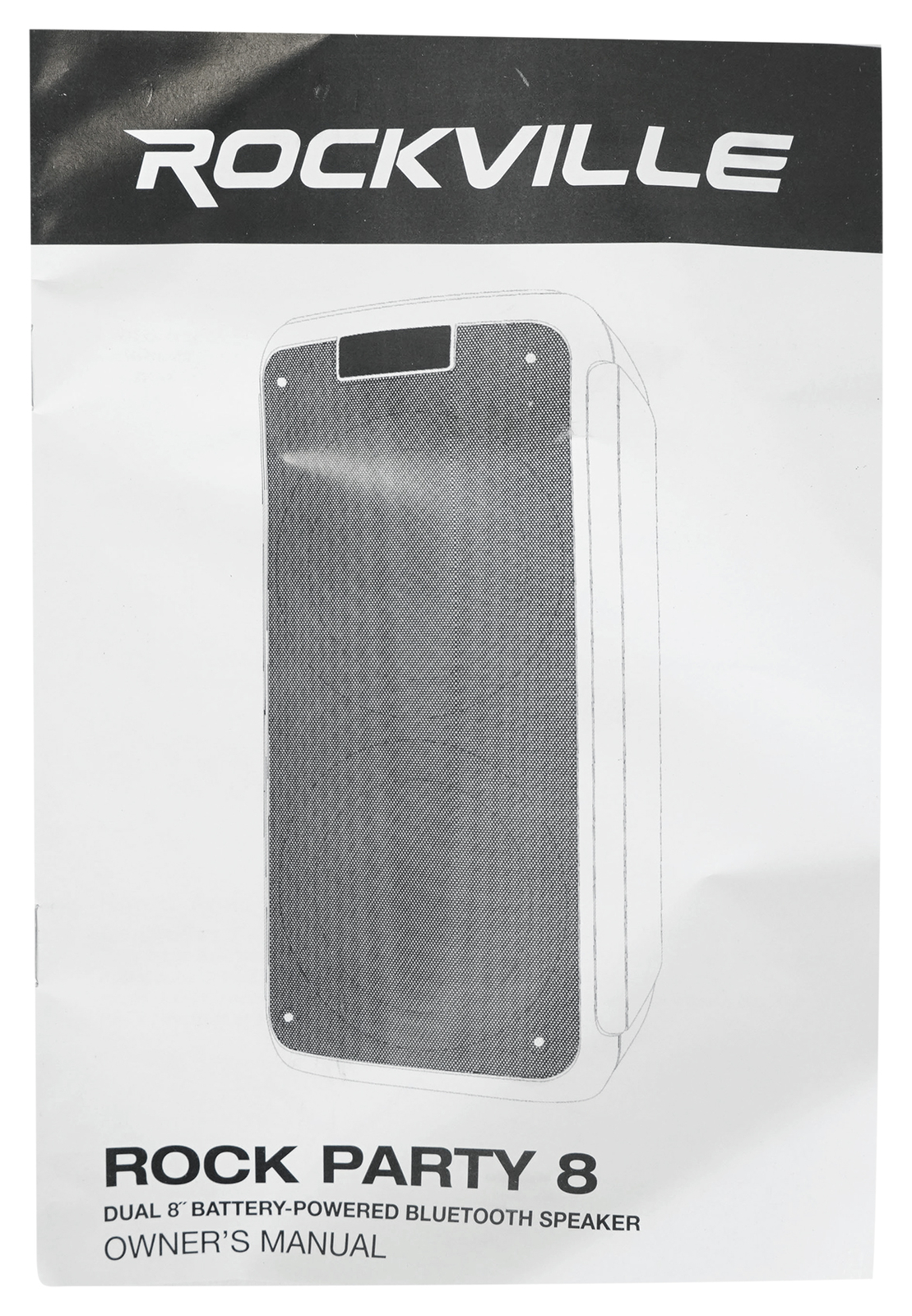 Rockville ROCK PARTY 8 Dual 8" Battery Powered Home/Portable Bluetooth Speaker