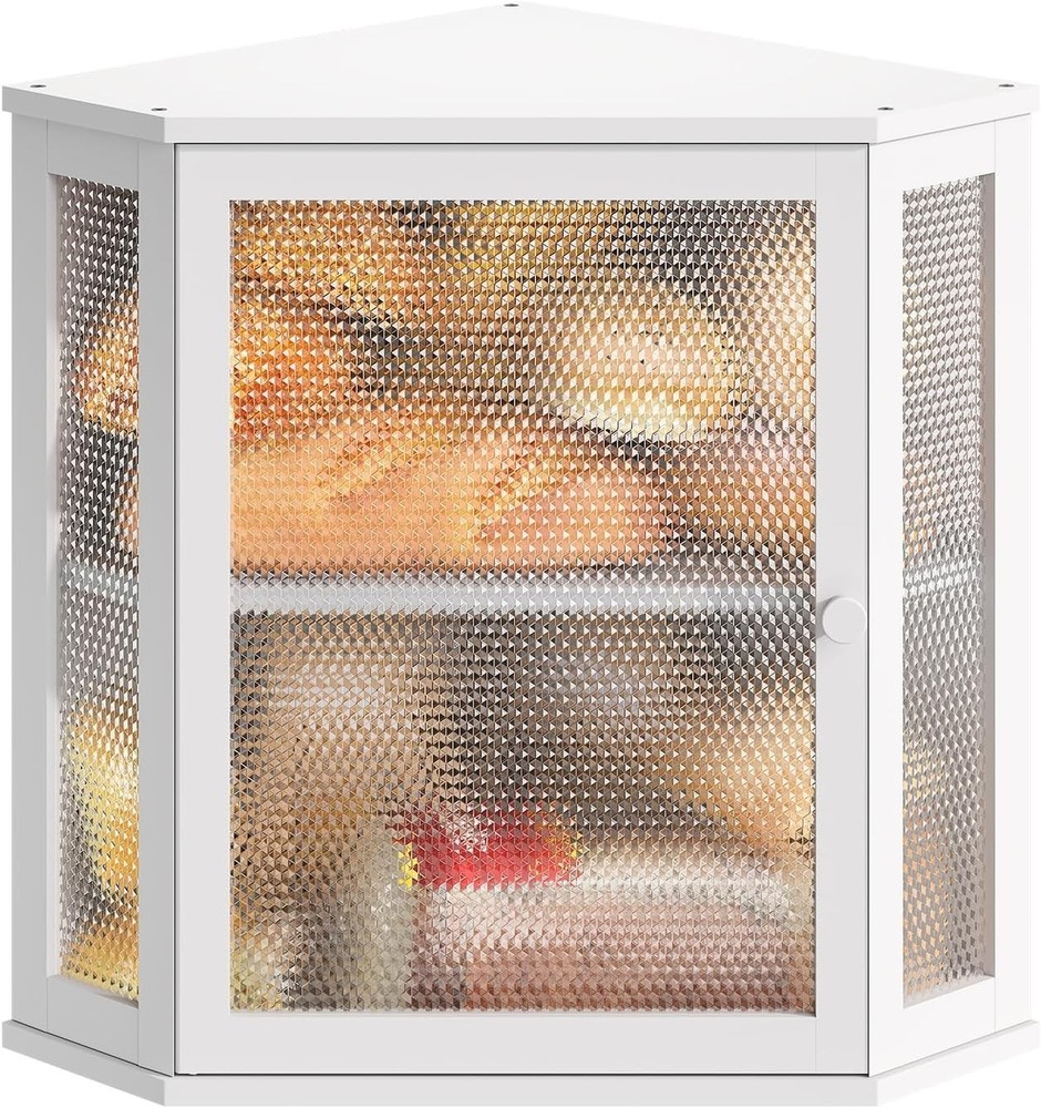 Corner Bread Box Kitchen Countertop Extra Large Capacity Farmhouse Bread Box