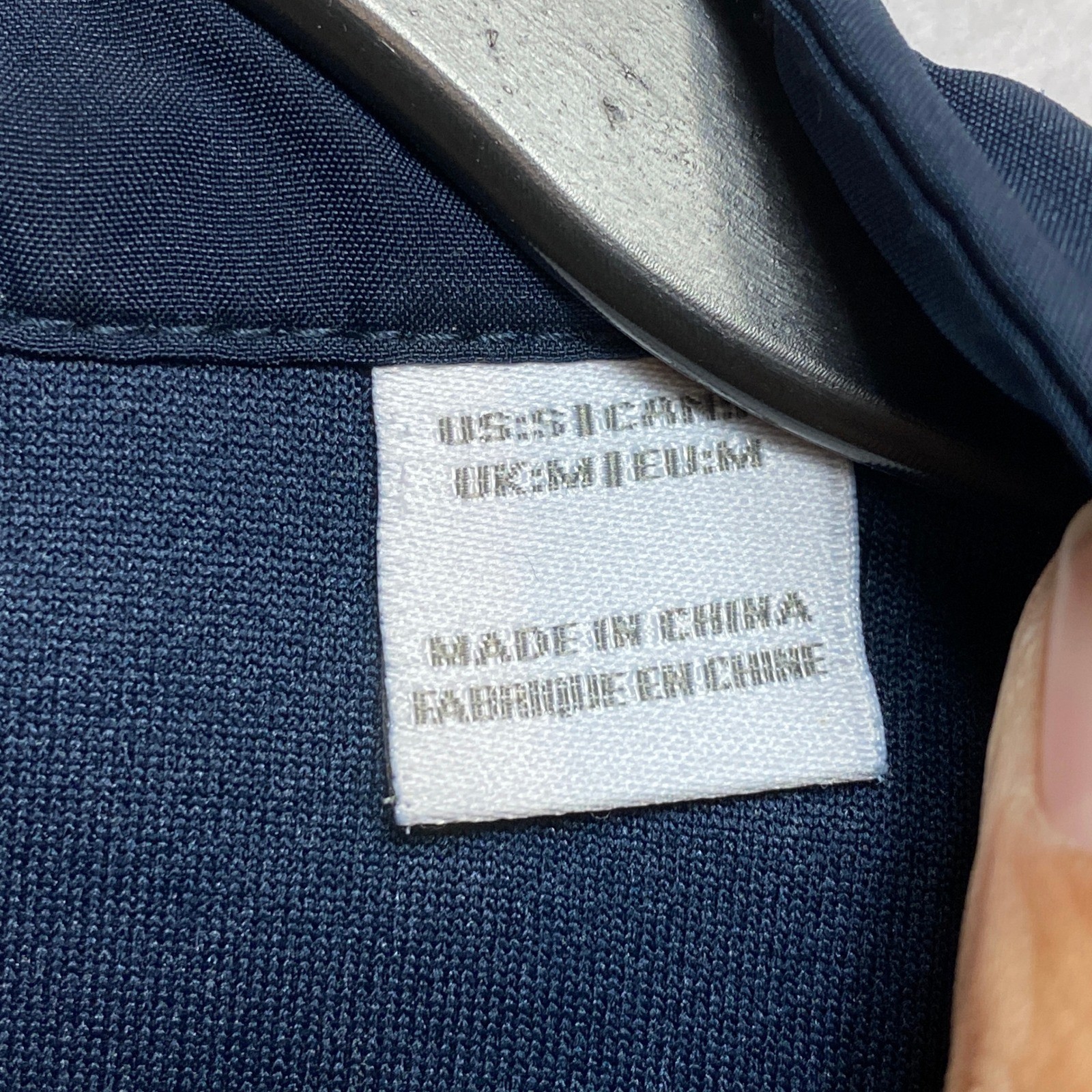 Chick fil A Team Style Chef Jacket Uniform Mens Size M Navy Blue Short Sleeve