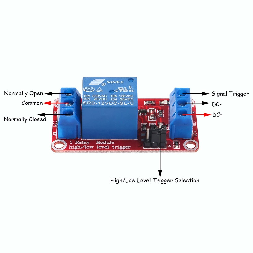 12pcs DC 12V Relay Module 1 Channel Relay Board with Optocoupler Support High...