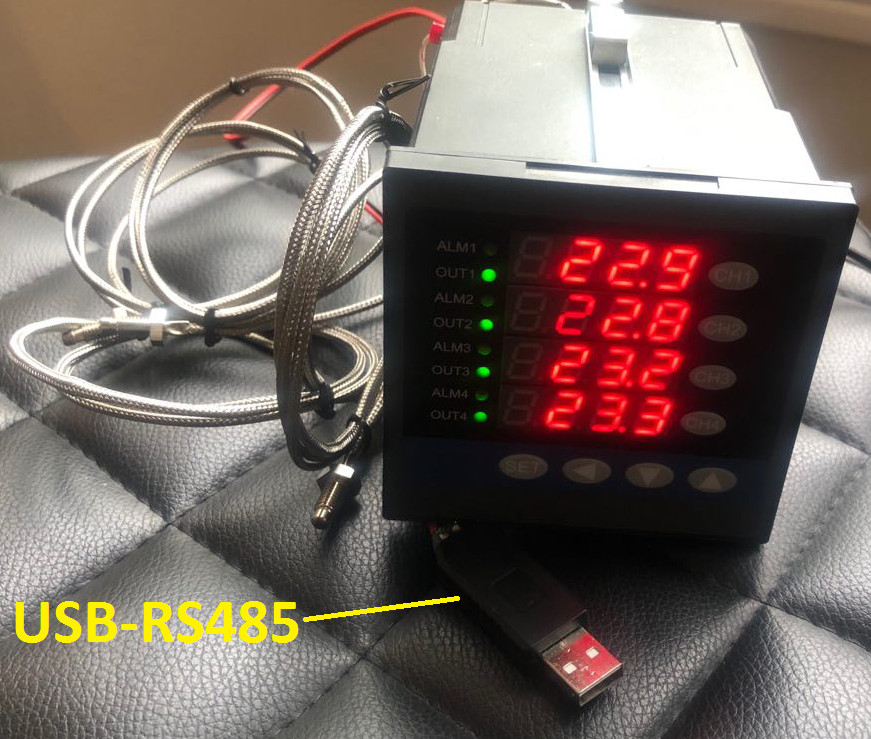 4 Zone Channel PID Temperature Controller Recorder SSR Output USB RS485  PC 4 TC