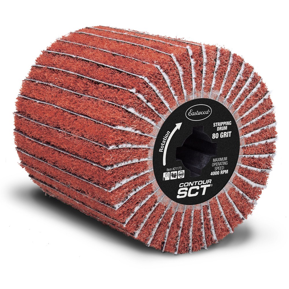 Eastwood CONTOUR SCT Interleaf Stripping Drum 80 Grit 4 Pack