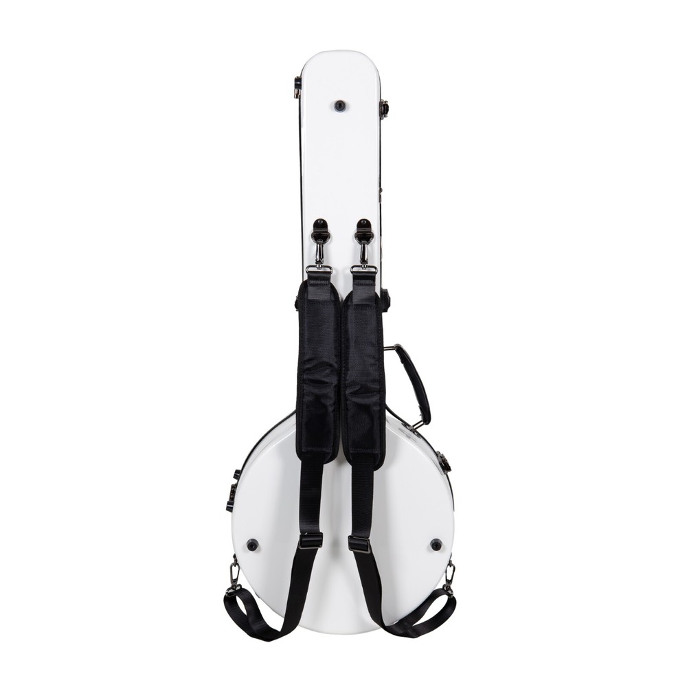 Crossrock Banjo Case-Fits Mastertone & Most 5-String Styles, TSA Lock-White