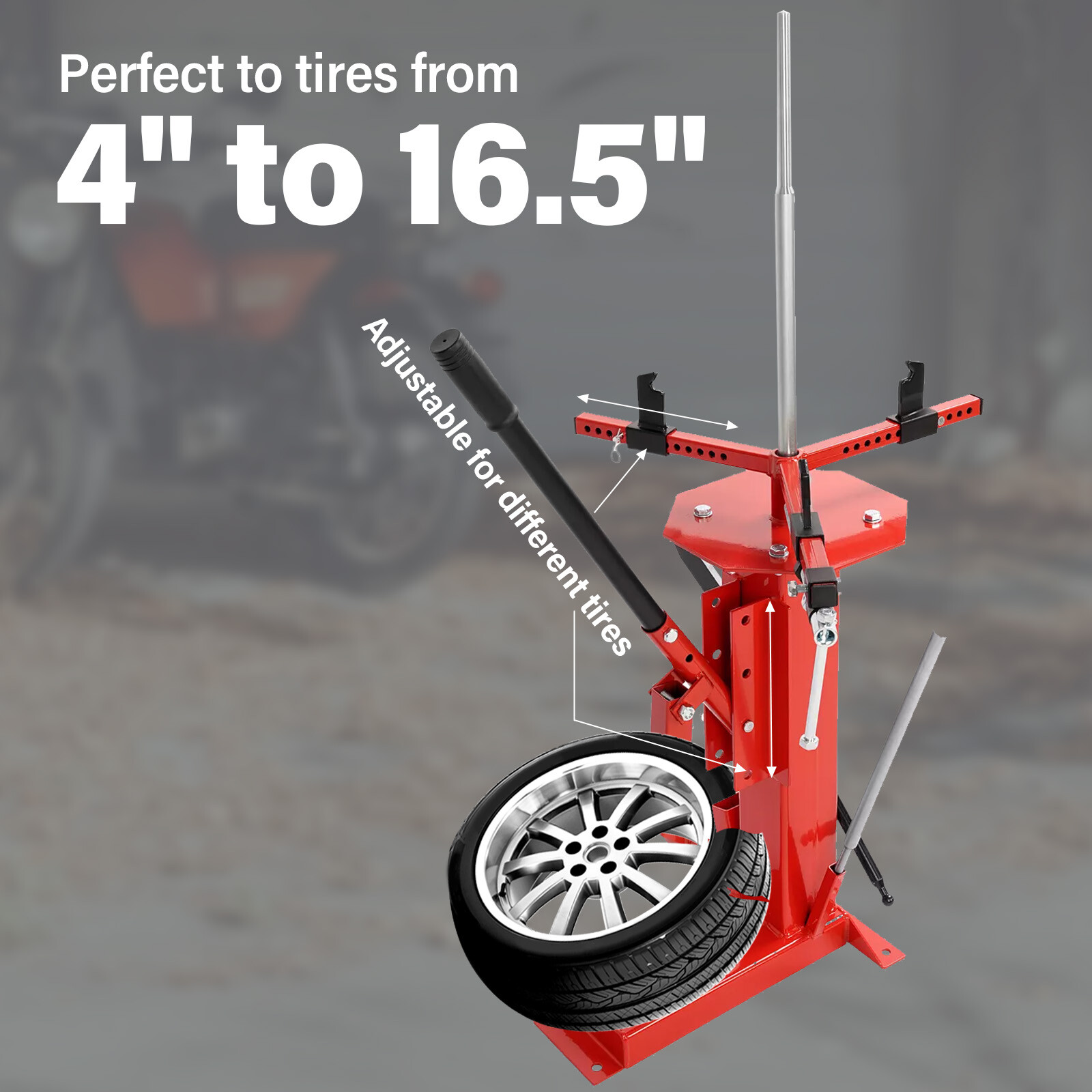 Portable Manual Tire Changer Bead Breaker Tool For Truck Motorcycle 4" to 16.5"