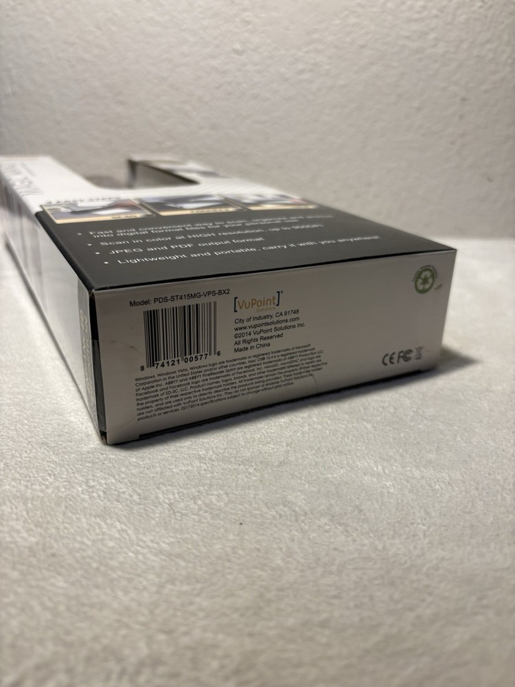 VuPoint Solutions Magic Wand Handheld Scanner PDS-ST415-VPS - New Sealed