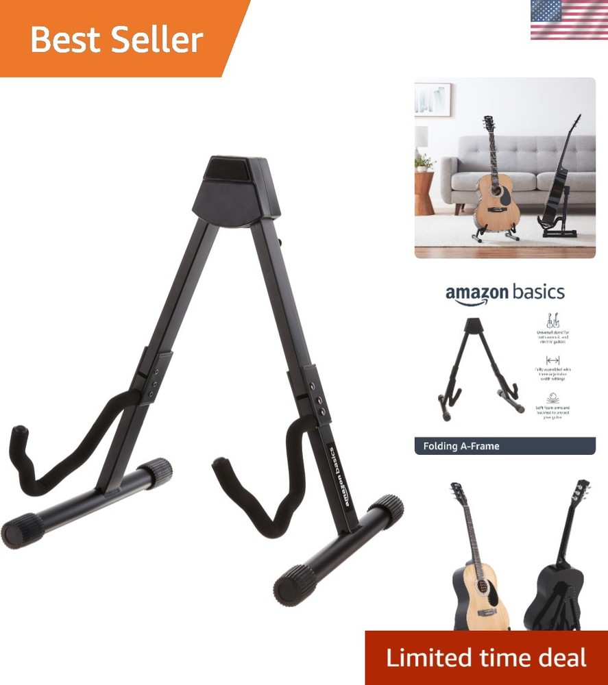 Adjustable A-Frame Guitar Stand – Lightweight, Portable with Soft Foam Arms