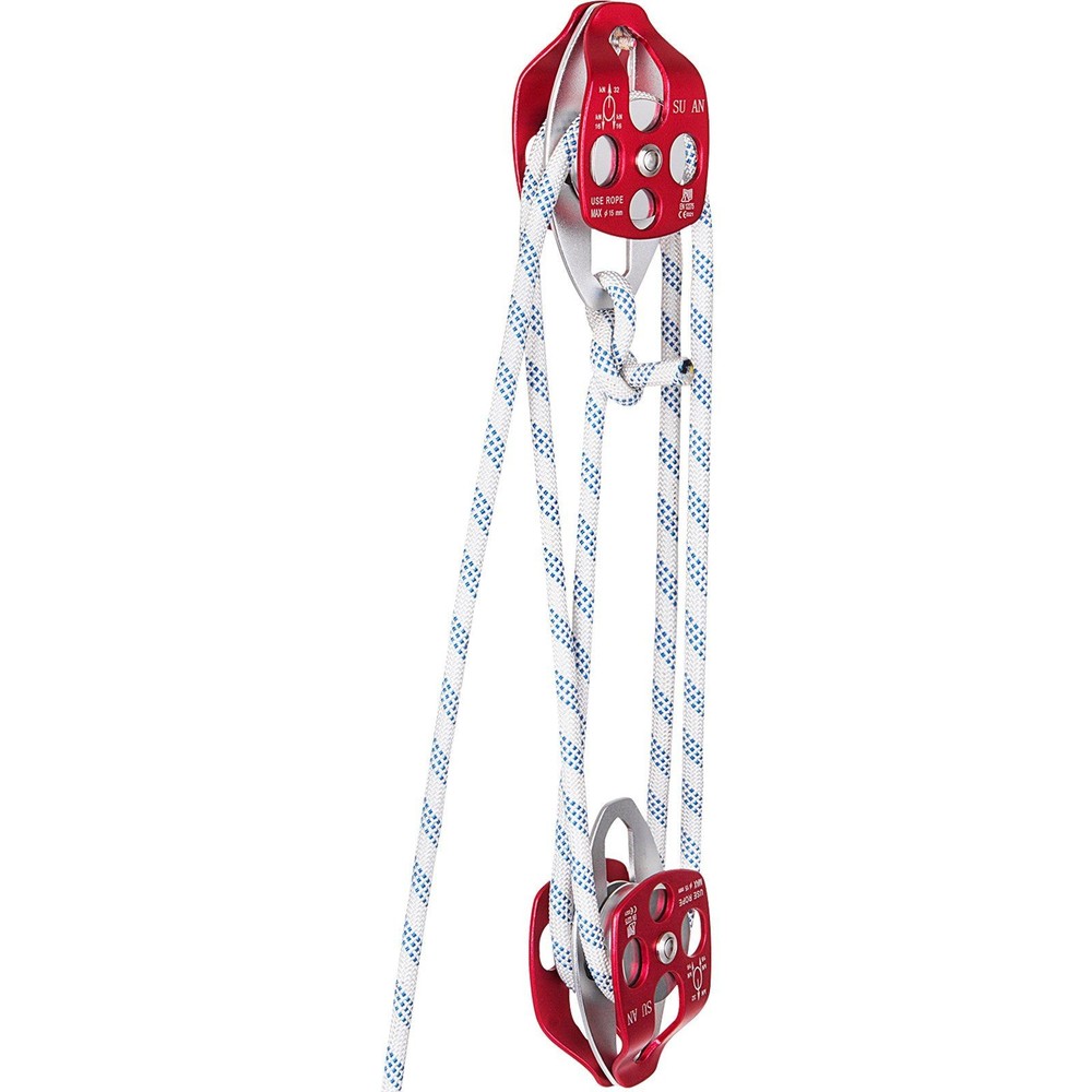 Dual Pulley Rigging System – 100ft 12mm Static Rope, 7700lb
