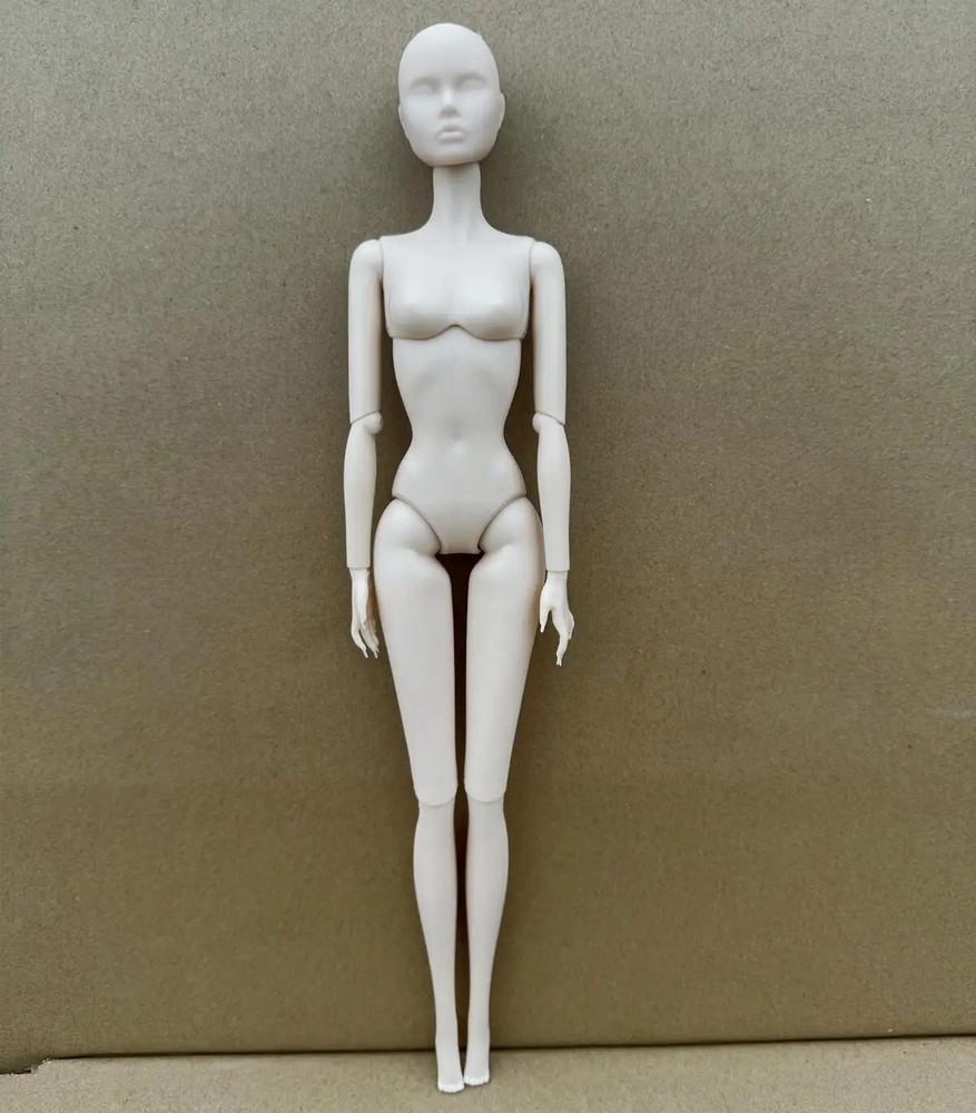 1/6 PP Face Mold Doll Figures Joints Movable Solid Doll 30cm Blank Face Head