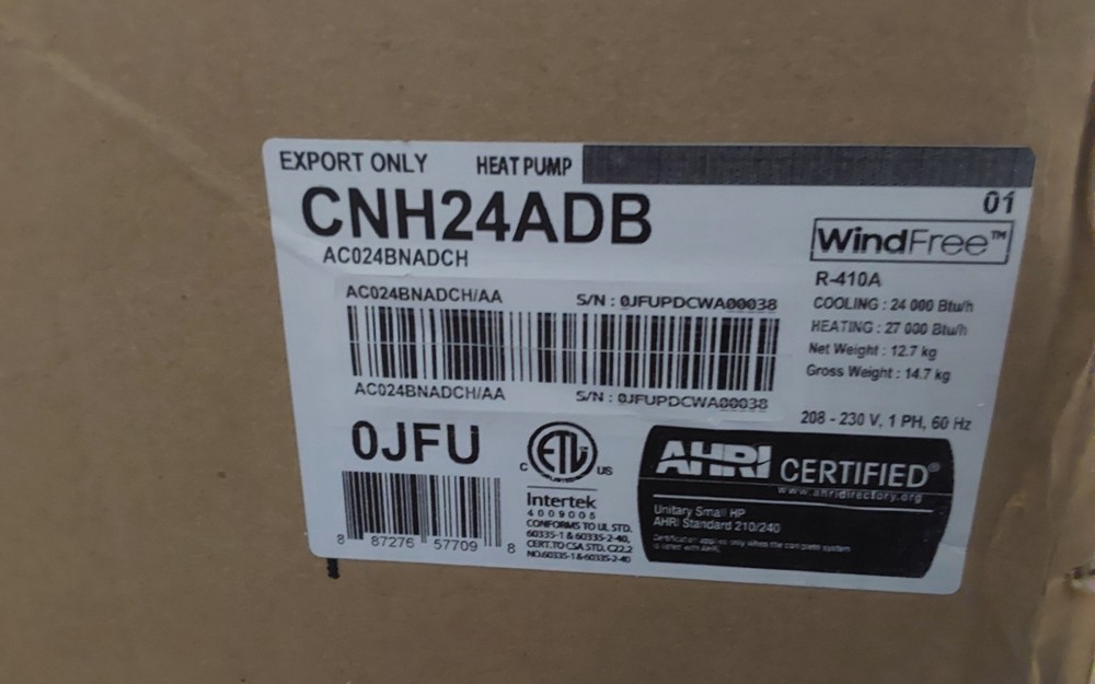 SAMSUNG CNH24ADB Indoor Unit Single Zone