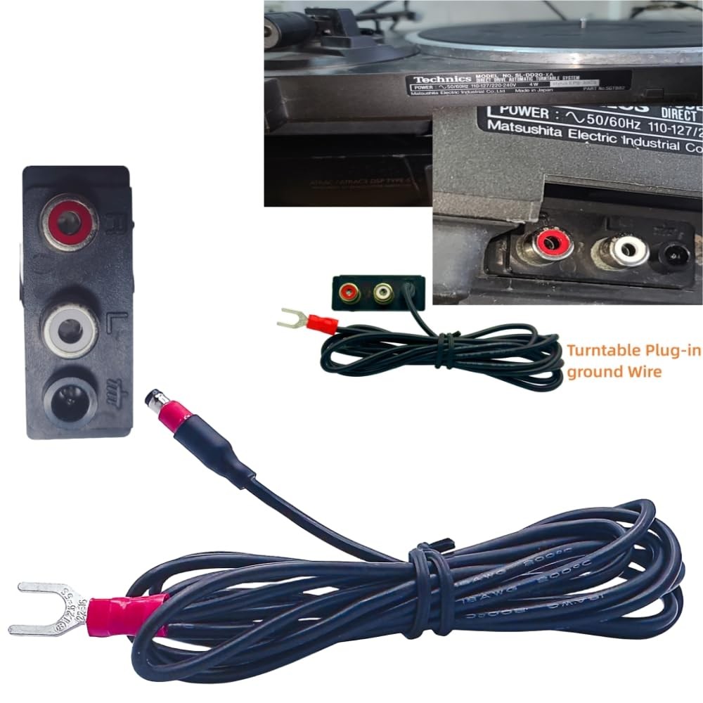 Phonograph Turntable Ground Wire for Technics SL-BD10, BD20, BD22, BD35 SL-L2...