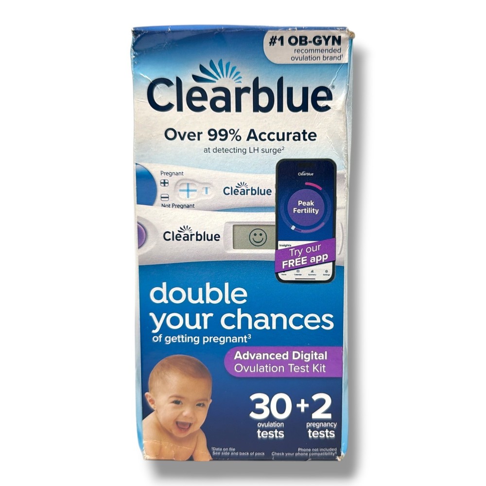 *Clearblue Advanced Digital Ovulation Test Kit 30 Ovulation + 2 Pregnancy Tests