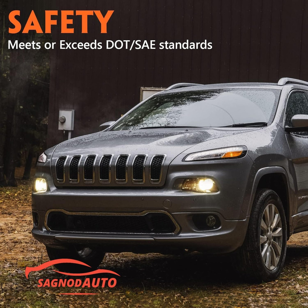 Headlight Compatible with 2014-2018 Jeep Cherokee Left Driver Side