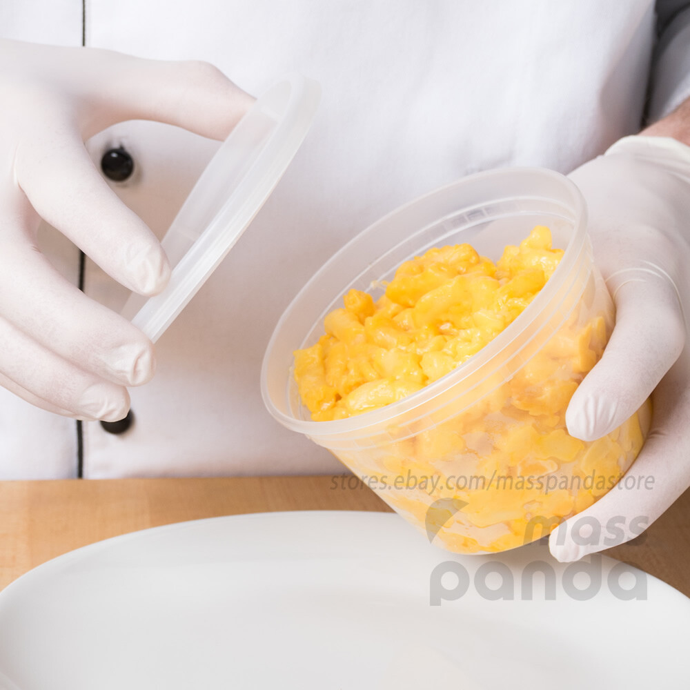 16 oz Heavy Duty Medium Round Deli Food/Soup Plastic Containers w/ Lids BPA free