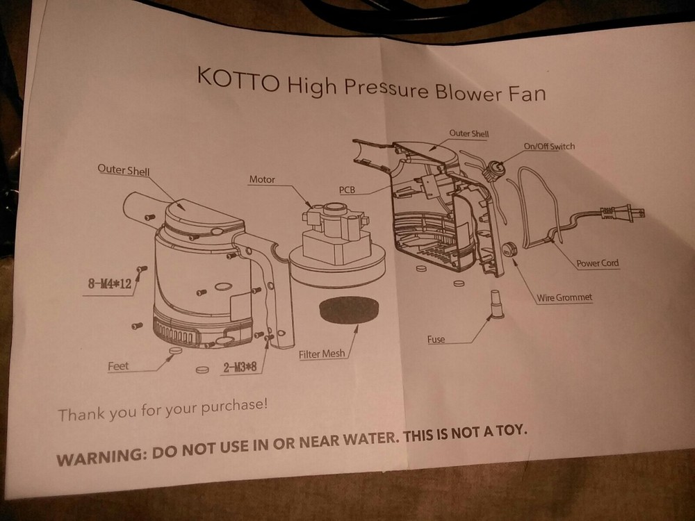 Kotto High Pressure Blower Fan