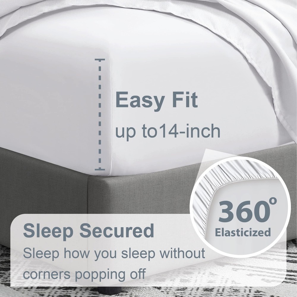 Cal King 6-Piece Microfiber Sheet Sets (Includes 2 Bonus Pillowcases), Ultra-...